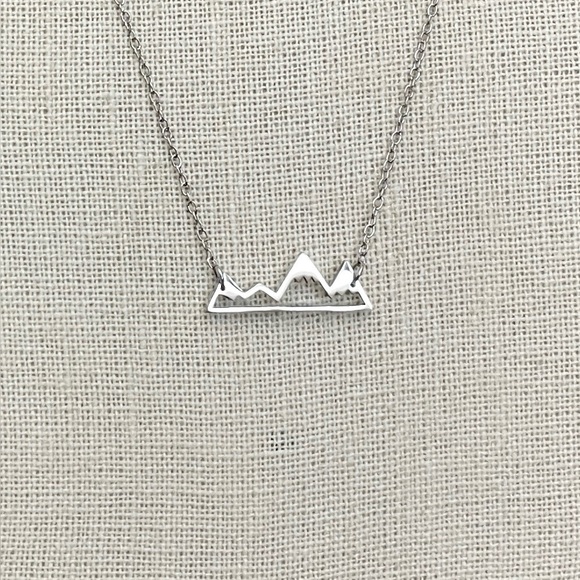 Red Saguaro Trading Post Jewelry - Stainless Steel Mountain Range Necklace